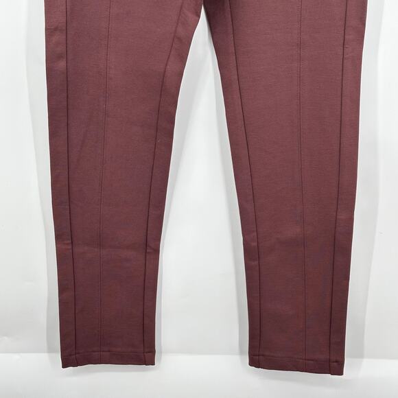 IMAN Global Chic Power Ponte Ankle Pant w/ Illusion Seaming BROWN Womens Size 4 - Picture 9 of 10